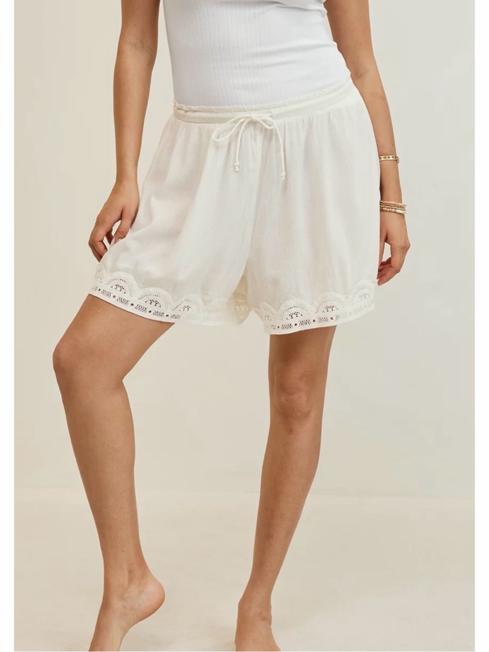 Aerie Off-Duty Gauze Boxer Off-White